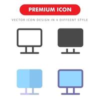 paquete de iconos de monitor aislado sobre fondo blanco. para el diseño de su sitio web, logotipo, aplicación, interfaz de usuario. Ilustración de gráficos vectoriales y trazo editable. eps 10. vector