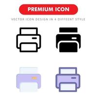 printer icon pack isolated on white background. for your web site design, logo, app, UI. Vector graphics illustration and editable stroke. EPS 10.