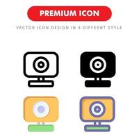 webcam icon pack isolated on white background. for your web site design, logo, app, UI. Vector graphics illustration and editable stroke. EPS 10.