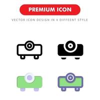 projector icon pack isolated on white background. for your web site design, logo, app, UI. Vector graphics illustration and editable stroke. EPS 10.