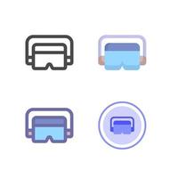 paquete de iconos de realidad virtual aislado sobre fondo blanco. para el diseño de su sitio web, logotipo, aplicación, interfaz de usuario. Ilustración de gráficos vectoriales y trazo editable. eps 10. vector