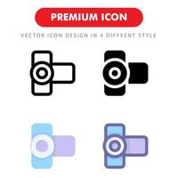 video camera icon pack isolated on white background. for your web site design, logo, app, UI. Vector graphics illustration and editable stroke. EPS 10.