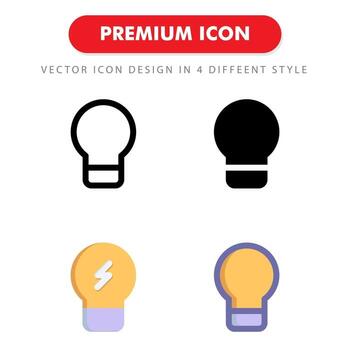 lamp icon pack isolated on white background. for your web site design, logo, app, UI. Vector graphics illustration and editable stroke. EPS 10.