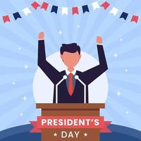 United states of america, president's day concept vector