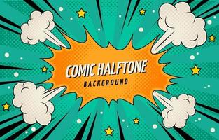 Blast Comic Halftone Background vector