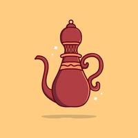 Cute teapot icon illustration vector