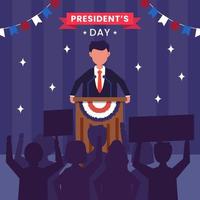 Estados Unidos de América, concepto del día del presidente. vector