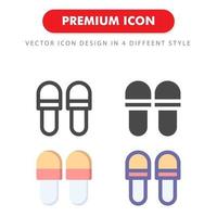 Pack de iconos de zapatillas aislado sobre fondo blanco. para el diseño de su sitio web, logotipo, aplicación, interfaz de usuario. Ilustración de gráficos vectoriales y trazo editable. eps 10. vector