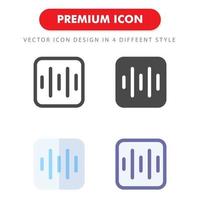 sound beat icon pack isolated on white background. for your web site design, logo, app, UI. Vector graphics illustration and editable stroke. EPS 10.