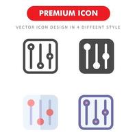 equalizer icon pack isolated on white background. for your web site design, logo, app, UI. Vector graphics illustration and editable stroke. EPS 10.