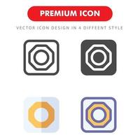 setting icon pack with gear vector