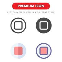 stop icon pack isolated on white background. for your web site design, logo, app, UI. Vector graphics illustration and editable stroke. EPS 10.