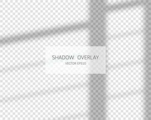 Shadow overlay effect. Natural shadows from window isolated