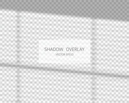 Shadow overlay effect. Natural shadows from window isolated