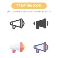 megaphone icon pack isolated on white background. for your web site design, logo, app, UI. Vector graphics illustration and editable stroke. EPS 10.