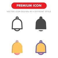 bell icon pack isolated on white background. for your web site design, logo, app, UI. Vector graphics illustration and editable stroke. EPS 10.