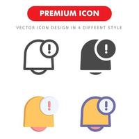 notification icon pack isolated on white background. for your web site design, logo, app, UI. Vector graphics illustration and editable stroke. EPS 10.