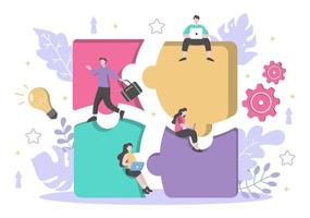 Startup Flat Illustration of Business Development Process, Innovation Product, and Creative Idea. vector