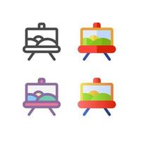 painting icon pack isolated on white background. for your web site design, logo, app, UI. Vector graphics illustration and editable stroke. EPS 10.
