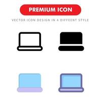 laptop icon pack isolated on white background. for your web site design, logo, app, UI. Vector graphics illustration and editable stroke. EPS 10.