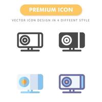 projector icon pack isolated on white background. for your web site design, logo, app, UI. Vector graphics illustration and editable stroke. EPS 10.