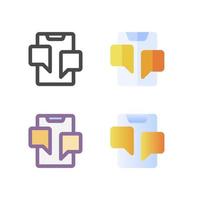 chat icon pack isolated on white background. for your web site design, logo, app, UI. Vector graphics illustration and editable stroke. EPS 10.