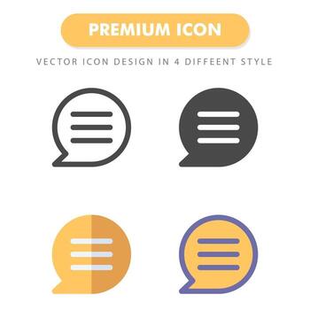 chat icon pack isolated on white background. for your web site design, logo, app, UI. Vector graphics illustration and editable stroke. EPS 10.