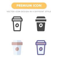 paquete de iconos de café aislado sobre fondo blanco. para el diseño de su sitio web, logotipo, aplicación, interfaz de usuario. Ilustración de gráficos vectoriales y trazo editable. eps 10. vector