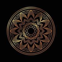 Circular mandala pattern for Henna drawing and tattoo. Decoration in ethnic oriental, Indian style vector