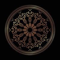 Golden Gradient Mandala vector And Shapes illustration