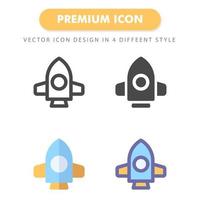 rocket icon pack isolated on white background. for your web site design, logo, app, UI. Vector graphics illustration and editable stroke. EPS 10.