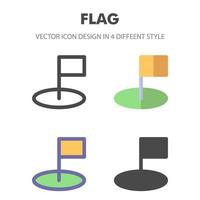 icono de bandera. para el diseño de su sitio web, logotipo, aplicación, interfaz de usuario. Ilustración de gráficos vectoriales y trazo editable. eps 10. vector