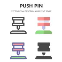 push pin icon. for your web site design, logo, app, UI. Vector graphics illustration and editable stroke. EPS 10.