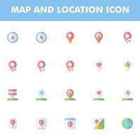 paquete de iconos de mapa y ubicación aislado sobre fondo blanco. para el diseño de su sitio web, logotipo, aplicación, interfaz de usuario. Ilustración de gráficos vectoriales y trazo editable. eps 10. vector
