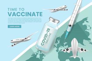 Fondo de vector de vacuna de coronavirus