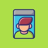 Video Call Vector Icon Illustration. Flat Cartoon Style Suitable For Web Landing Page, Banner, Sticker, Background.