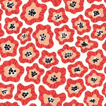 patrón de forma de flor abstracta vector