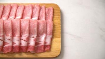 Fresh Raw Sliced Pork Sirloin video