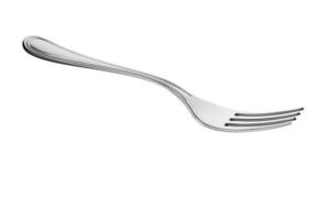 Steel Fork on white photo