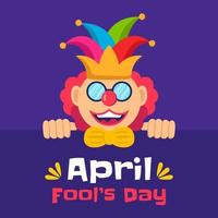 Funny April Fool's day vector