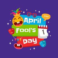 Funny April Fool's day vector