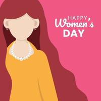 día internacional de la mujer feliz vector