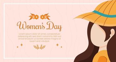 March 8th international women's day celebration background vector