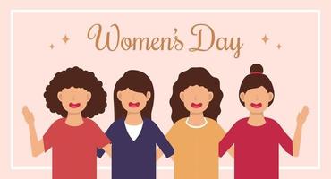 March 8th international women's day celebration background vector