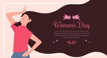 March 8th international women's day celebration background vector