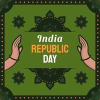 dibujado a mano ilustración del día de la república india