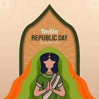 Hand drawn illustration of Indian Republic Day vector