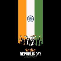 Hand drawn illustration of Indian Republic Day vector