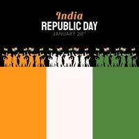 Hand drawn illustration of Indian Republic Day vector