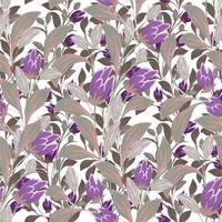 Modern abstract organic floral repeat pattern design vector